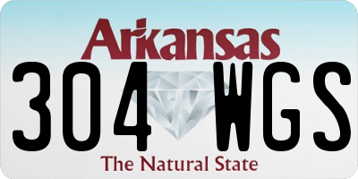 AR license plate 304WGS