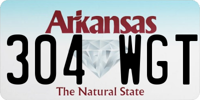 AR license plate 304WGT