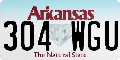 AR license plate 304WGU