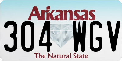 AR license plate 304WGV