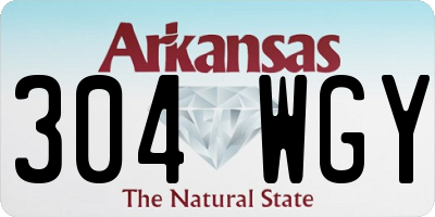 AR license plate 304WGY