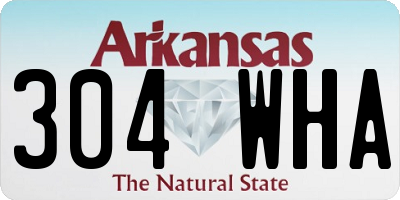 AR license plate 304WHA