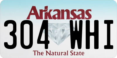 AR license plate 304WHI