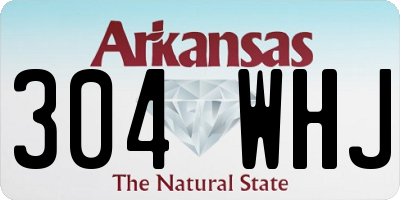 AR license plate 304WHJ