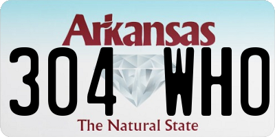 AR license plate 304WHO
