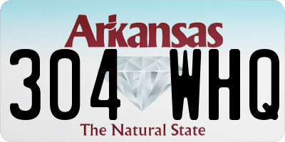 AR license plate 304WHQ