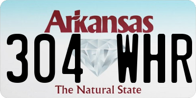 AR license plate 304WHR