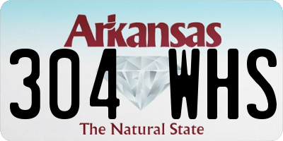 AR license plate 304WHS
