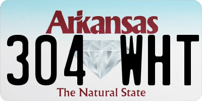 AR license plate 304WHT