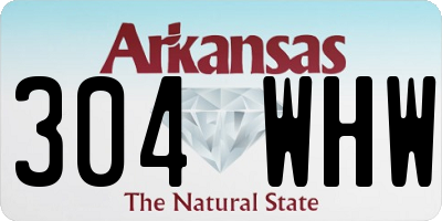 AR license plate 304WHW