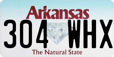 AR license plate 304WHX