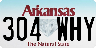 AR license plate 304WHY