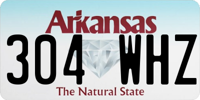 AR license plate 304WHZ