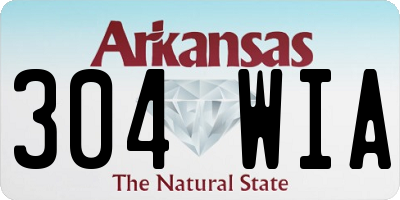 AR license plate 304WIA