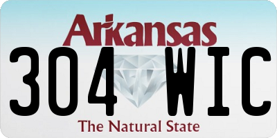 AR license plate 304WIC