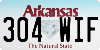 AR license plate 304WIF