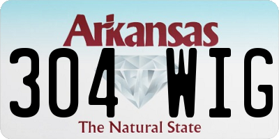 AR license plate 304WIG