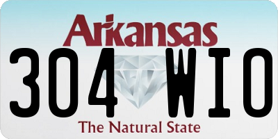 AR license plate 304WIO