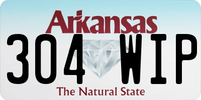 AR license plate 304WIP