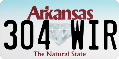 AR license plate 304WIR