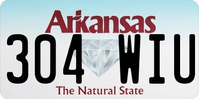 AR license plate 304WIU