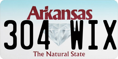 AR license plate 304WIX