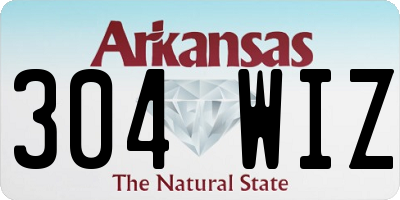 AR license plate 304WIZ