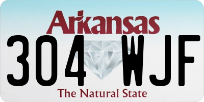 AR license plate 304WJF