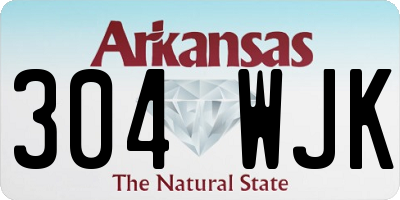 AR license plate 304WJK