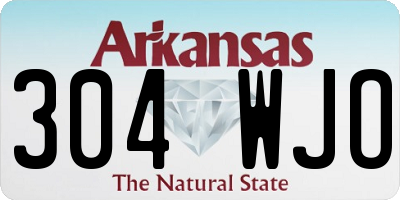 AR license plate 304WJO