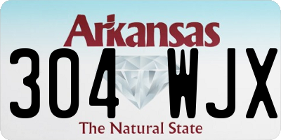 AR license plate 304WJX