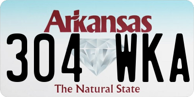 AR license plate 304WKA