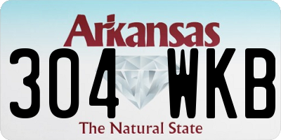 AR license plate 304WKB