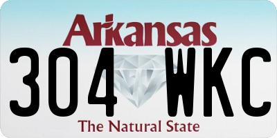AR license plate 304WKC