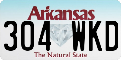 AR license plate 304WKD