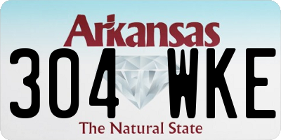 AR license plate 304WKE