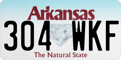 AR license plate 304WKF