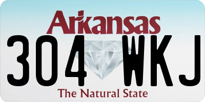 AR license plate 304WKJ