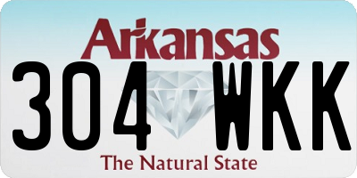 AR license plate 304WKK