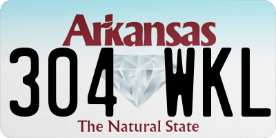 AR license plate 304WKL