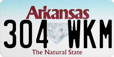 AR license plate 304WKM