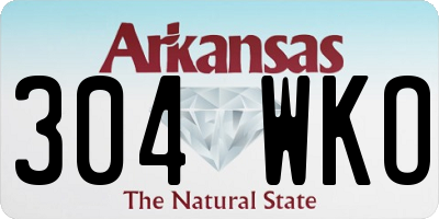 AR license plate 304WKO