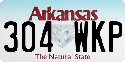 AR license plate 304WKP