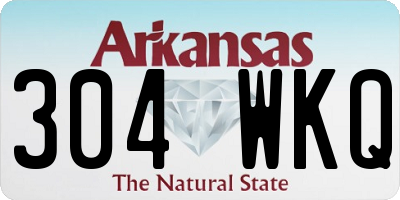 AR license plate 304WKQ