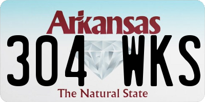 AR license plate 304WKS