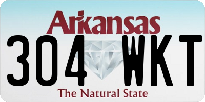 AR license plate 304WKT