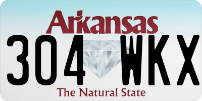 AR license plate 304WKX