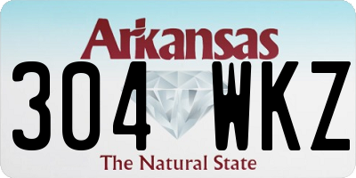 AR license plate 304WKZ