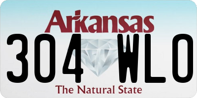 AR license plate 304WLO
