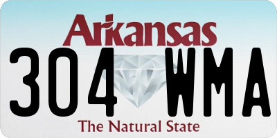 AR license plate 304WMA